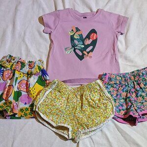 Tea Collection/Clothing Bundle/Kids/12–18 Months/Multicolor/4 Pc Shorts Top Set